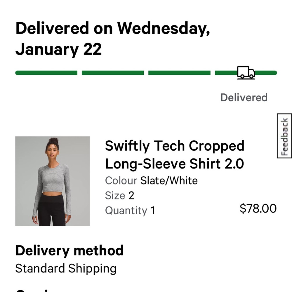Swiftly Tech Cropped Long-Sleeve Shirt 2.0 - Gray and White